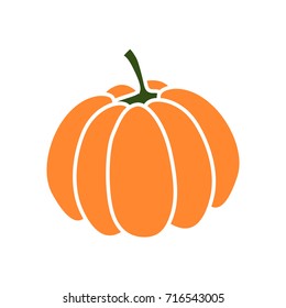 Pumpkins. Silhouette on white background. Vector illustration
