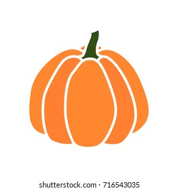 Pumpkins. Silhouette on white background. Vector illustration
