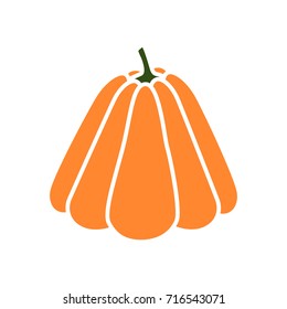 Pumpkins. Silhouette on white background. Vector illustration
