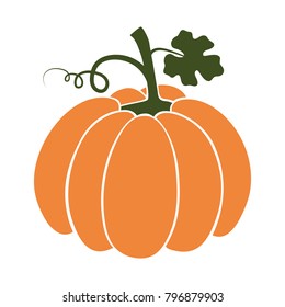 Pumpkins. Silhouette on white background. Vector illustration
