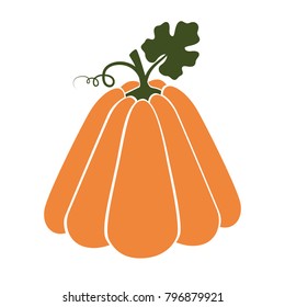 Pumpkins. Silhouette on white background. Vector illustration
