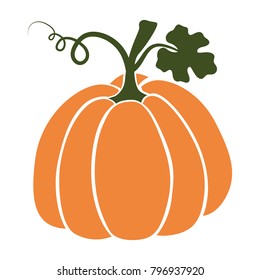 Pumpkins. Silhouette on white background. Vector illustration
