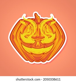 Pumpkins Smily Vector Illustration premium