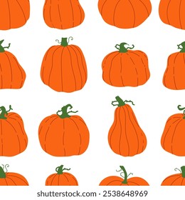 Abóboras vetor desenho animado plano de fundo sem emenda padrão.