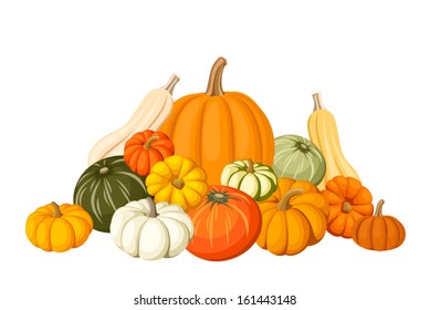 Pumpkins. Vector illustration.