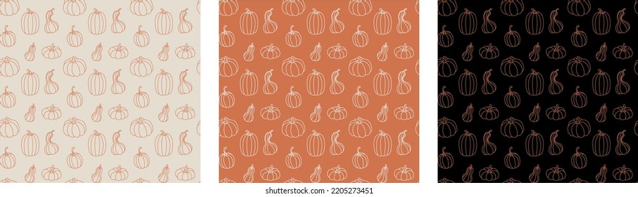 Pumpkins vector, pumpkins pattern for print and cut. perfect match to unite and make bigger