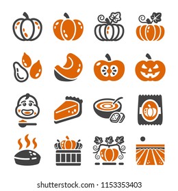 pumpkin,squash icon set