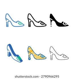 pumps edition and slingbacks color icon vector. pumps and slingbacks sign. isolated symbol illustration