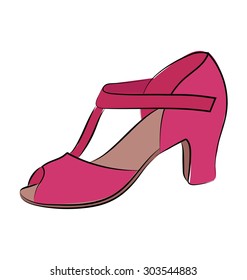 
Pumps Sandal Colored Vector Icon
