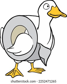 a pun drawing of ducktape 