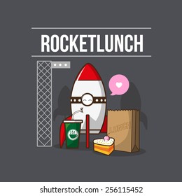 Pun Rocket lunch before launch 