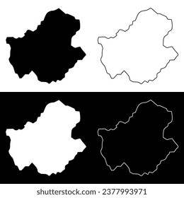 Stadtplan von Punakha, Verwaltungsabteilung von Bhutan.