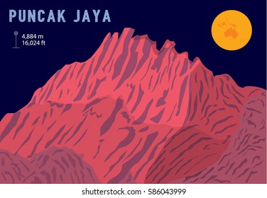 Puncak Jaya – the highest summit of Australian continent