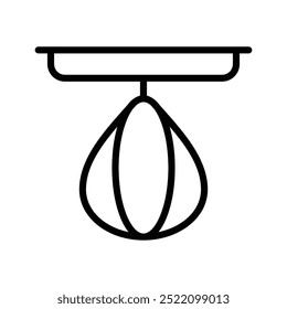 Stanztasche Symbol Linie Vektordesign im trendigen Stil