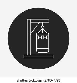 punch bag line icon