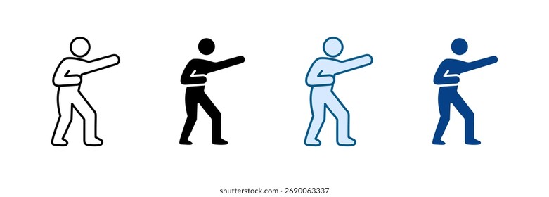 Punch Block Icon Set Multiple Style Collection