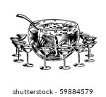 Punch Bowl 1 - Retro Clip Art