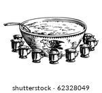 Punch Bowl 2 - Retro Clipart Illustration