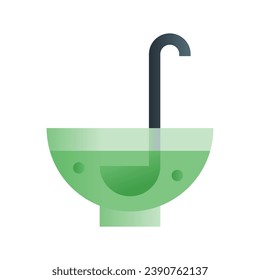 Punch bowl icon in gradient fill style illustration vector design