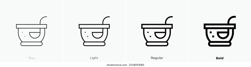 punch bowl icon. Thin, Light Regular And Bold style design isolated on white background