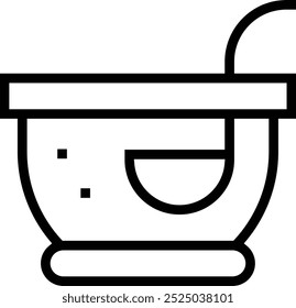 punch bowl icon. Thin linear style design isolated on white background