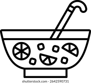 Punch bowl vector icon. Can be used for printing, mobile and web applications.