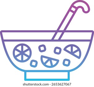 Punch Bowl Vektorsymbol. Kann für Druck-, Mobil- und Web-Anwendungen verwendet werden.
