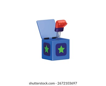 Icono de la caja de perforación 3D Ilustración Render