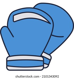 Punch boxing glove vector icon. Boxer fighter athlete sportswear equipment. Sport logo flat symbol design isolated on white background