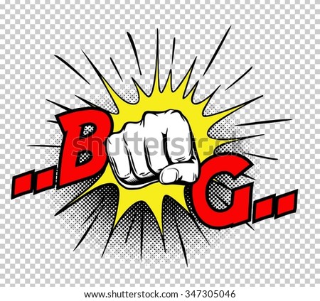 Punch Bubble Comic Vector Stock Vector (Royalty Free) 347305046