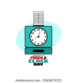 Punch the Clock Day to celebrate on January 27th. A clock tool for printing working hours on employee cards.