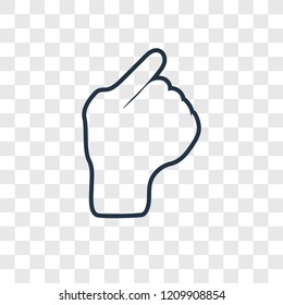 Punch concept vector linear icon isolated on transparent background, Punch concept transparency concept in outline style