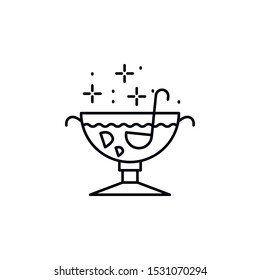 Punch, drink icon. Element of Party icon. Thin line icon