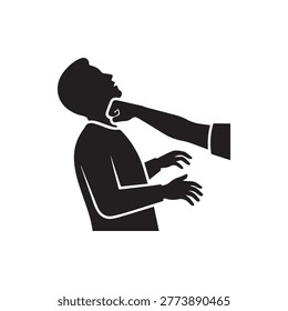 Punch to face silhouette icon