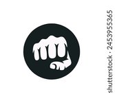 punch fist bump attack logo vector illustration template design