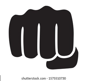 Punch or fist fight flat vector icon for fighting apps and websites