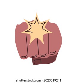 punch fist hand icon isolated