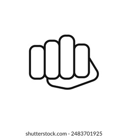 punch fist hand icon vector set collection for web