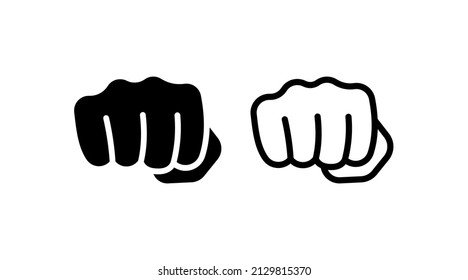 punch fist hand vector icon for websites