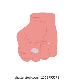 Ícone de gesto de mão perfurada, ilustração de vetor
