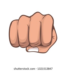 Punch Hand silhouete Gesture Cartoon
