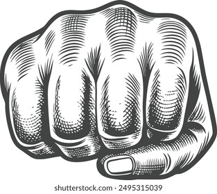 punch hand vector hand drawn sketch illustration