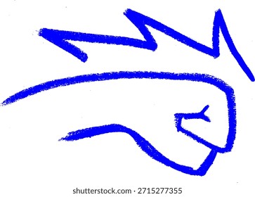 Perfuração ícone de ação giz de giz de cera desenho Doodle vetor