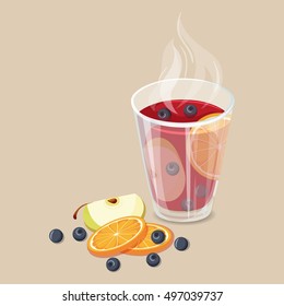 Punch. Hot drinks icon. 