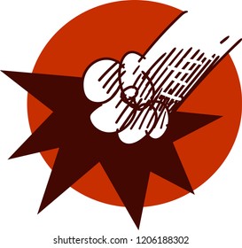 punch icon cartoon doodle vector illustration