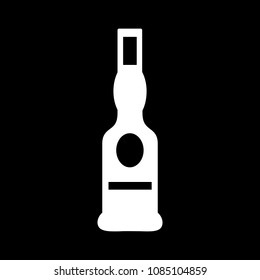 Punch icon. silhouette punch alcohol bottle vector icon for web design isolated on black background