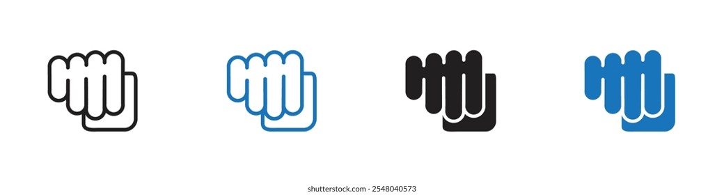 Punch icon Vector set outline
