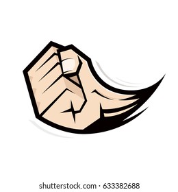 Punch isolated on white background vector illustration. 