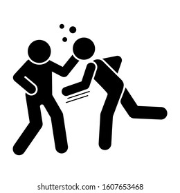 Icono de punzonado. Un simple pictograma de iconos de pelea para ui y ux, sitio web o aplicación móvil