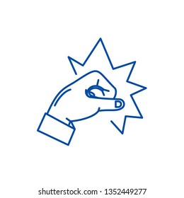 Punch line icon concept. Punch flat  vector symbol, sign, outline illustration.